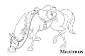 coloriage maximus le cheval de raiponce